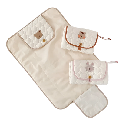 Foldable Infant Diaper Changer with Waterproof Pad